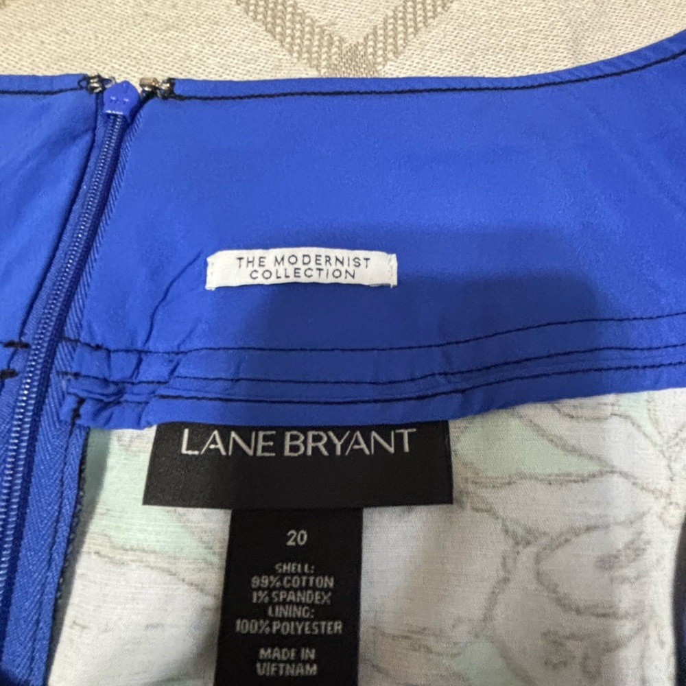 Lane Bryant Blue Midi A-Line Skirt for Work - Picture 5 of 6